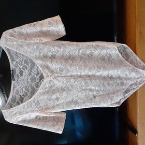 Zara peach lace bodysuit